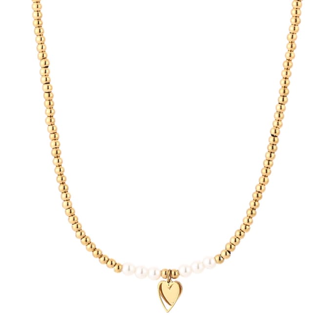 Ketting Beads Pearl & Heart - Liefde - Cadeau - Valentijn