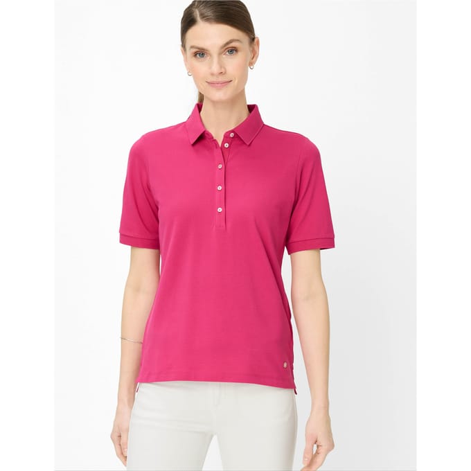 Brax Dames Poloshirt  Style CLEO raspberry sorbet, roze, maat 44