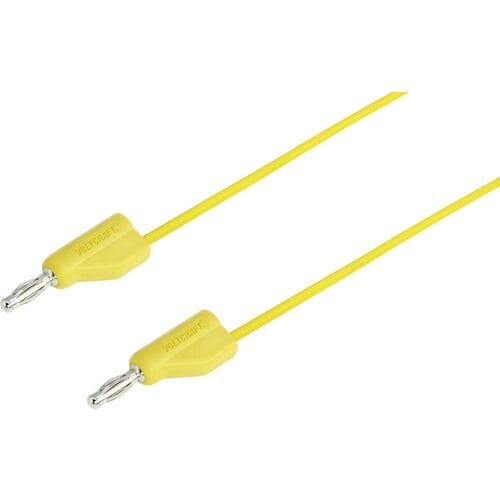 VOLTCRAFT MSB-300 Meetsnoer Banaanstekker 4 mm Silicone 2.00 m Geel 1 stuk(s)