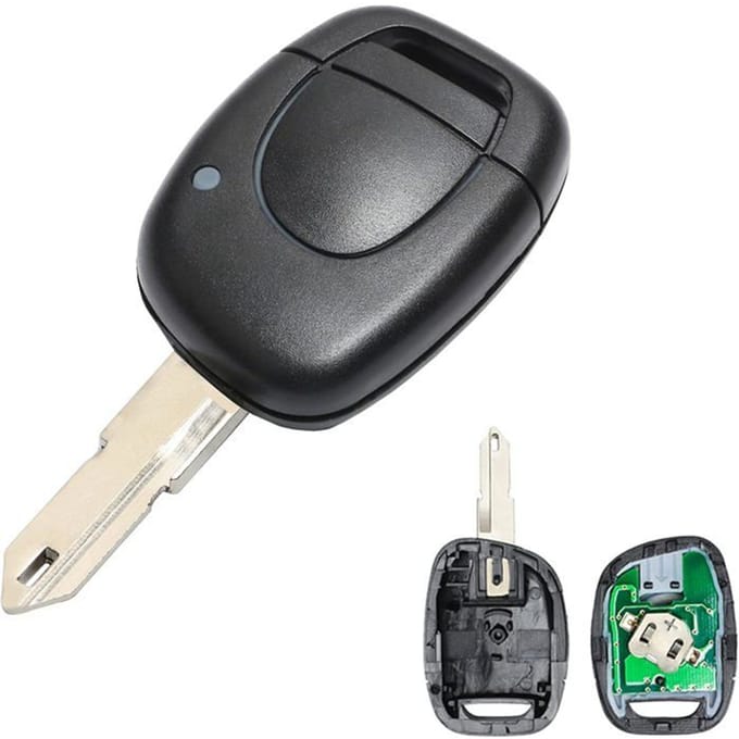 433Mhz Clé De Voiture Télécommande 1 Bouton Coque De Clé Télécommande Pour Clio 2 Telecommande Coque De Clé Compatible Avec Re Naul