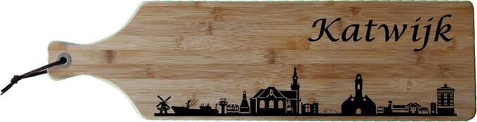 Borrelplank Katwijk - Bamboe hout - 17x63cm - Serveerplank