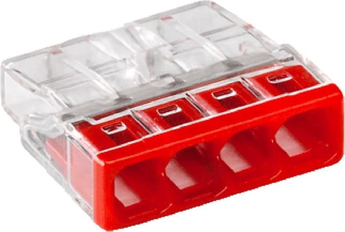 WAGO - Lasklem 4-voudig 0,5-2,5 mm² 2273-204 - 25 stuks