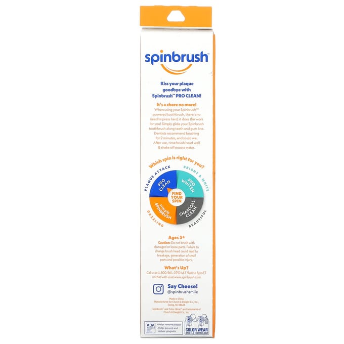 Pro Clean, Brosse à Dents Électrique, Poils Doux, 1 Brosse à Dents blue