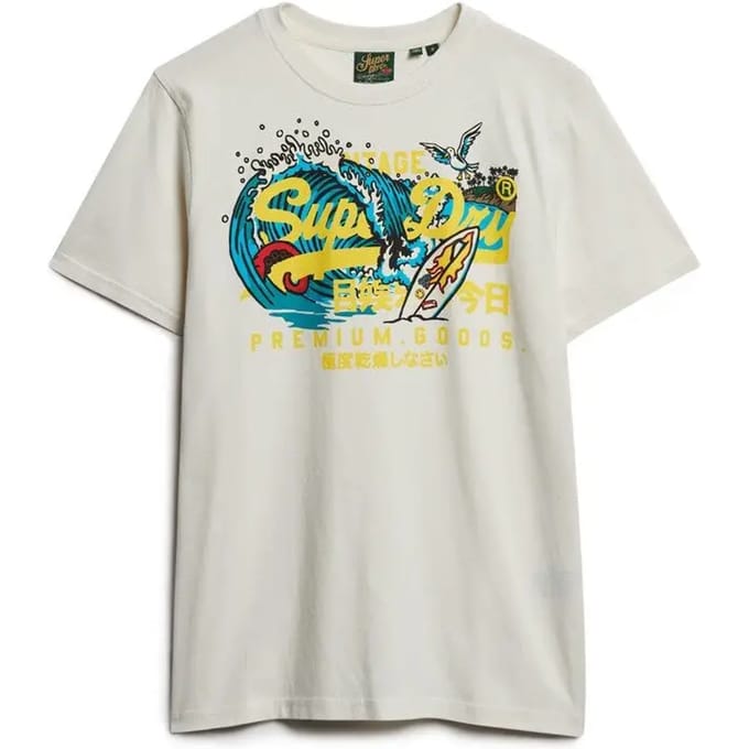 Superdry LA VL GRAPHIC T SHIRT Heren - Wit - Maat 2XL