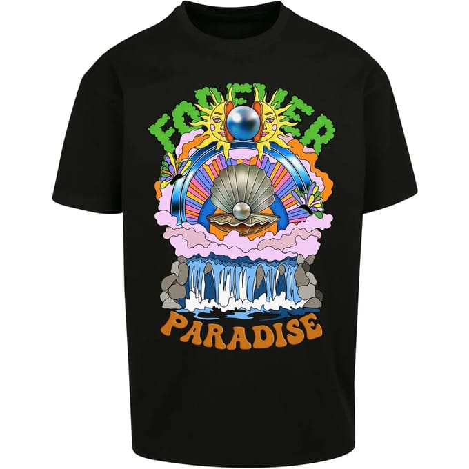 Mister Tee - Paradise Oversize Heren Tshirt - XL - Zwart