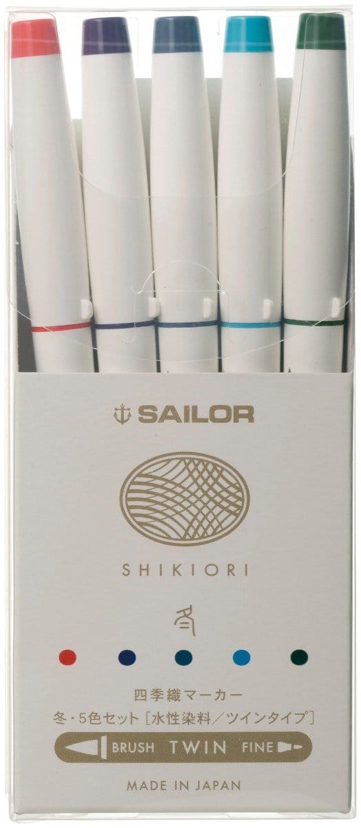 Sailor Shikiori Brush Pennen 5 stuks - Winter