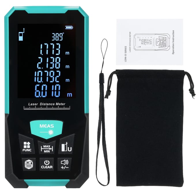 Professionele Laser Afstandsmeter 120m393ft Laser Meetlint Afstandsmeter met Enkel Continu D3-100