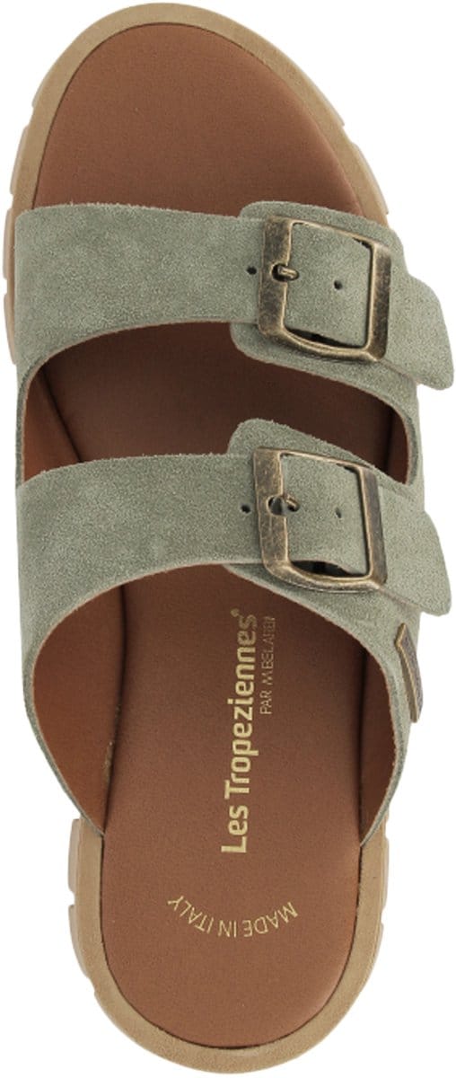 Tiamo leren sandalen met hakken