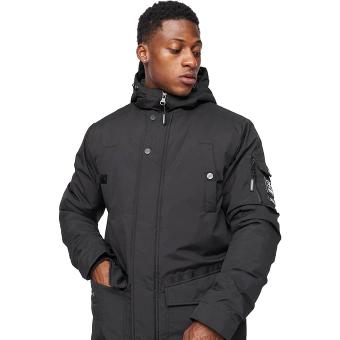 Crosshatch Heren Legender Parka (Zwart)