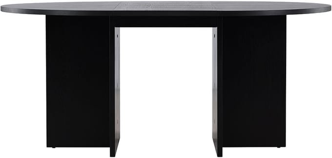 Strada eetkamertafel Ø120cm. Met uittrek zwart.