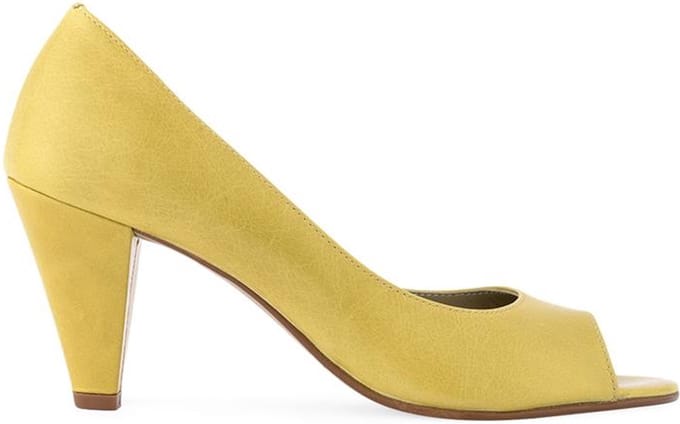 Noë Shoes Nicolina Peeptoe Lemon