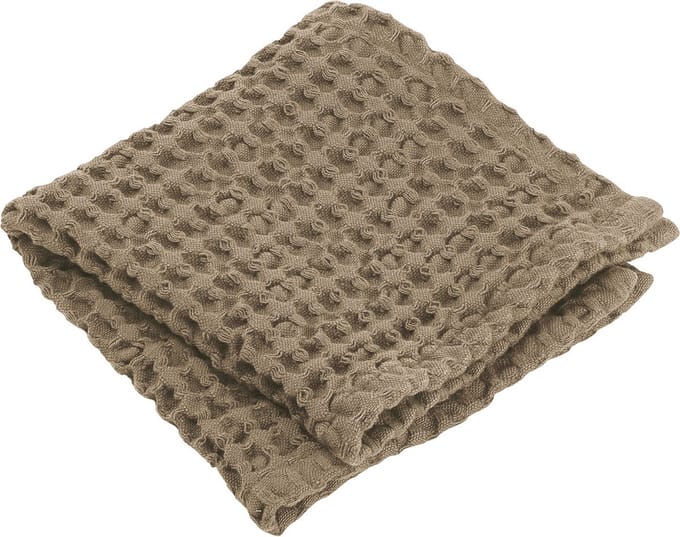 Caro Badtextiel Tan | 30 x 30 set/2 cm | Bruin | Katoen