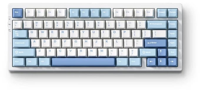 MCHOSE G75 Pro - Mechanisch Gaming Keyboard - PC Behuizing - Cabbage Tofu Switch V2 - 75% Layout - Cherry Profile - PBT Double Shot - Gasket Mount - 8000mAh - 3 Modi - Blauw