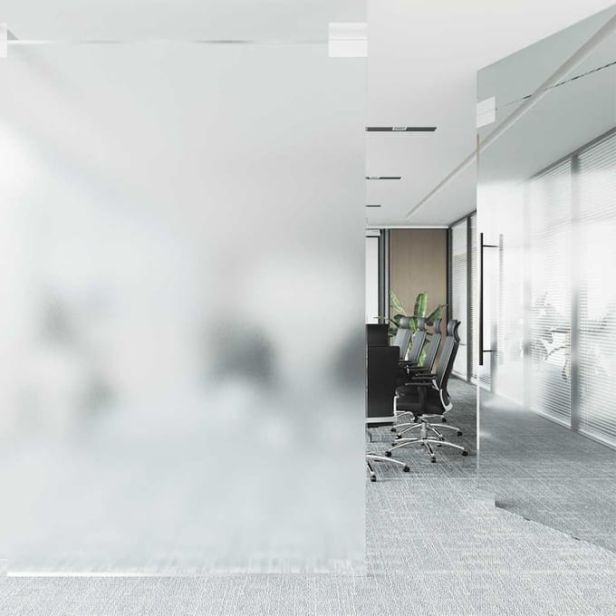 vidaXL - Raamfolies - mat - PVC - grijs