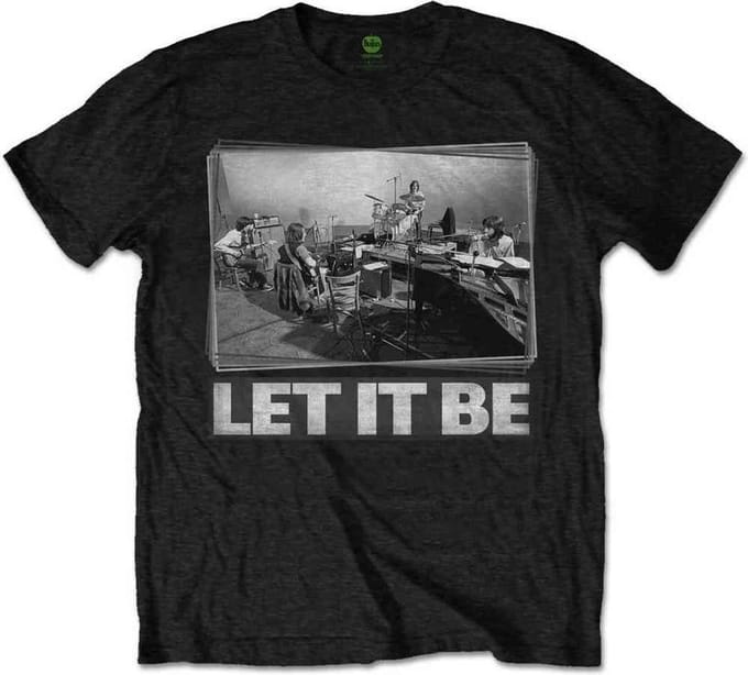 The Beatles - Let It Be Studio Heren T-shirt - M - Zwart