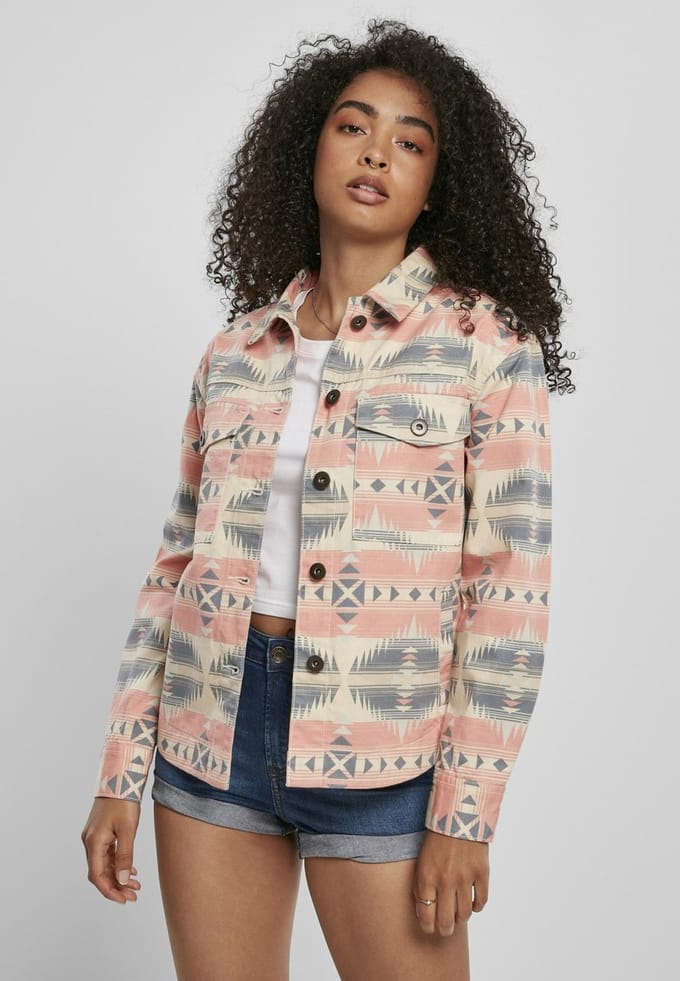 Urban Classics - Inka Oversized Shirt Jacket - XS - Multicolours