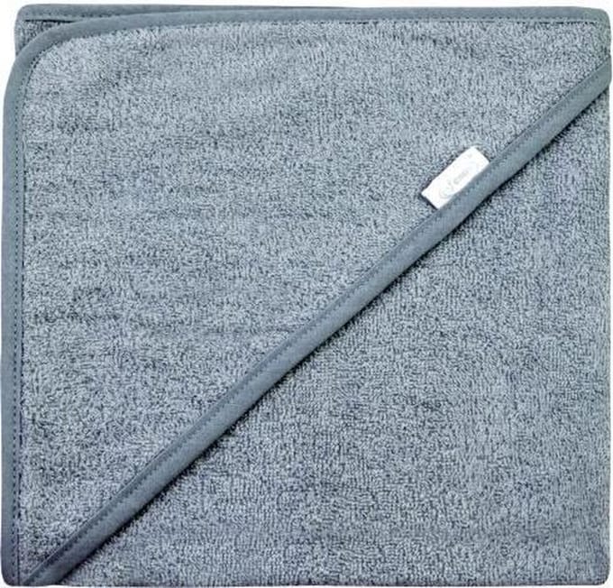 Funnies Badcape | Grey/blue | 100×100 cm | 100% Katoen | Badstof