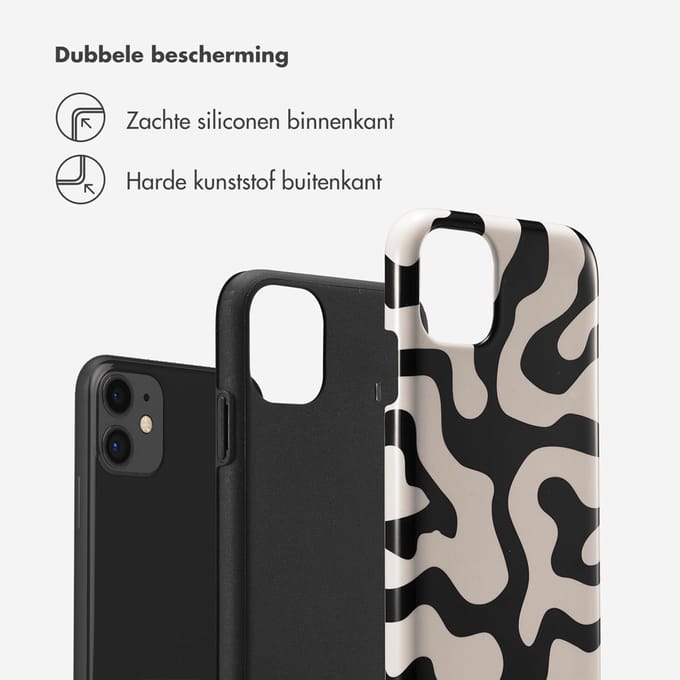 Selencia Hoesje - Geschikt voor Apple iPhone 11 - Backcover - Art Wave Black