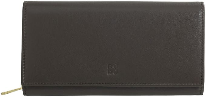 DuDu Madeira Portemonnee Leder 19 cm - Dames - Horizontaal - coffee brown