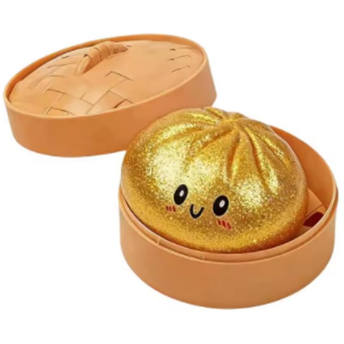 Glitter Dumpling Glitter Dumpling Squishy met Doos Dumplings Sensorisch Knijpspeelgoed voor Stressverlichting groothandel A