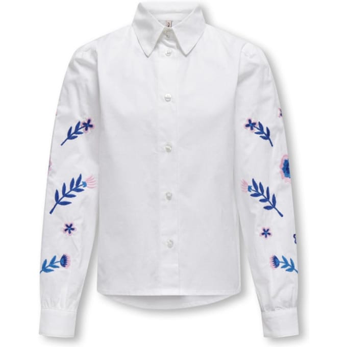 Kids Only - Blouse Zora - Bright White/Bonbon - Maat 128