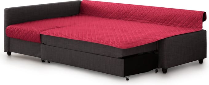 Belmarti Frilena slaapbankbeschermer 180 cm - rood - links