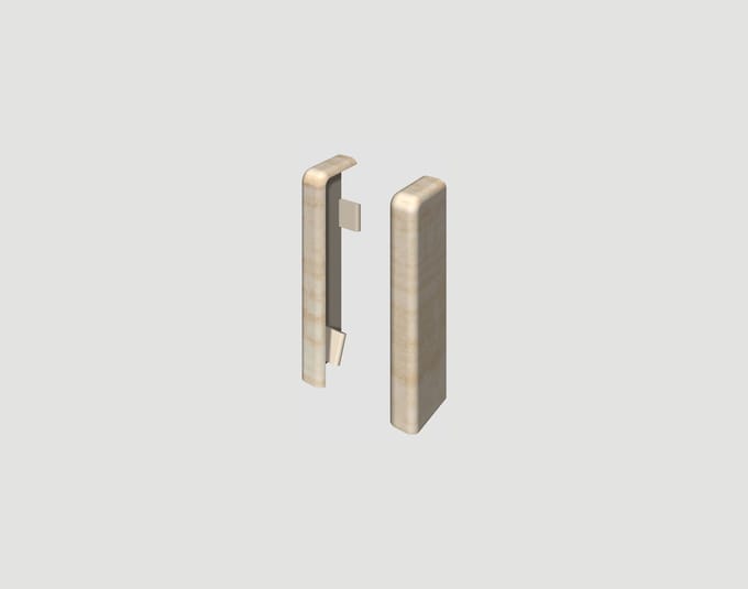 EGGER eindelement voor plinten van 6 cm KUBUS Eiken crème