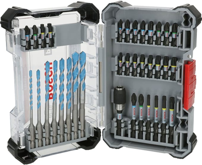 Bosch PRO Slagschroevendraaier Bits en Multi Bouwboor Gemengd Set...