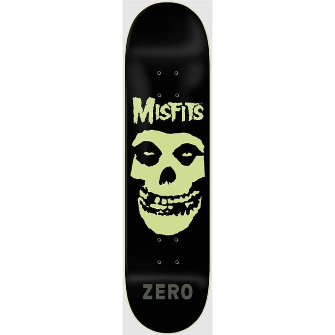 Zero Misfits Fiend Skull Gitd 8.5" Skateboard Deck zwart