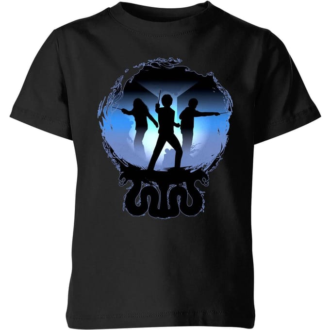 Harry Potter Silhouet Attack kinder t-shirt - Zwart - 122/128 (7-8 jaar)