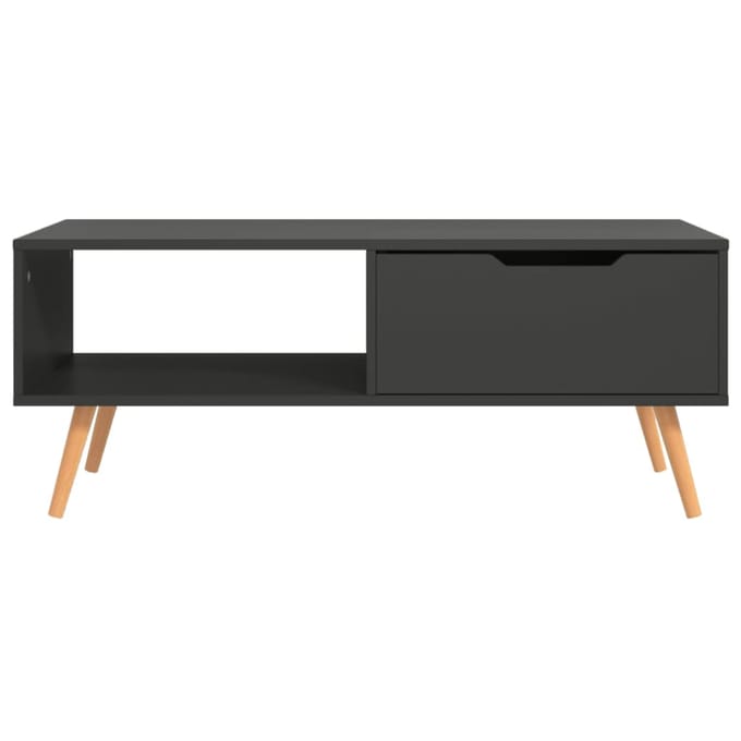 vidaXL - Salontafel - 100x49,5x43 - cm - bewerkt - hout - grijs