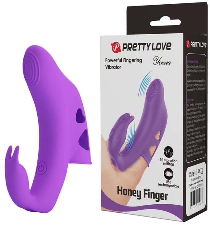 Pretty Love - Yenna - Krachtige Vinger Vibrator - Paars