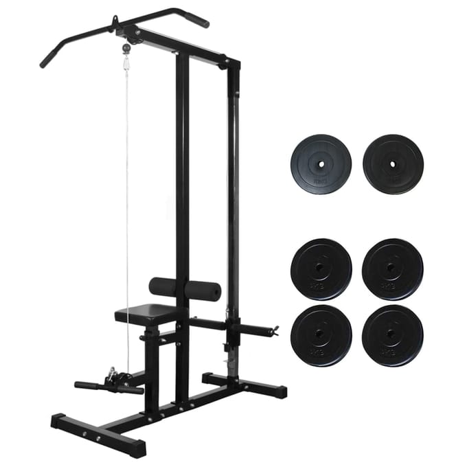 vidaXL - Krachttoren - met - gewichtsschijven - 40 - kg