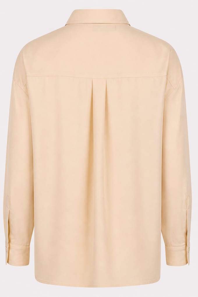 EsQualo Blouse Oversized Cupro Sand Größe: 34 | Longsleeves Outlet | Damen | Braun
