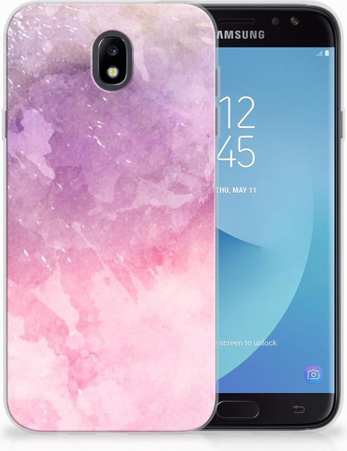 Hoesje maken Samsung Galaxy J7 2017 | J7 Pro Pink Purple Paint