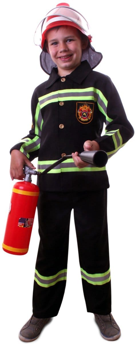 PartyXplosion - Kostuum - Brandweer - Zwart