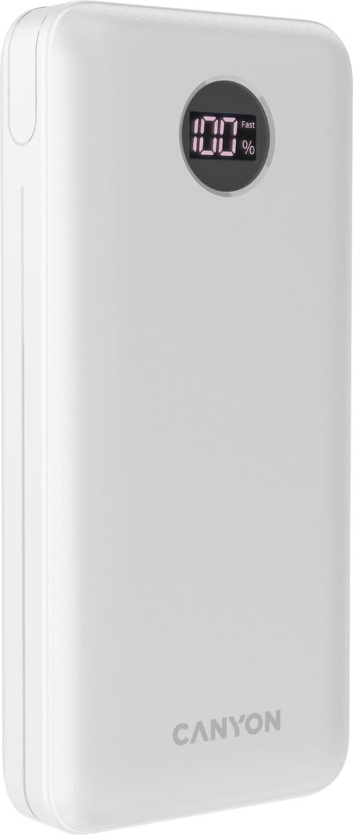 CANYON PB 2002 Powerbank LED-display & 22.5W Snelladen – 20000mAh – Wit