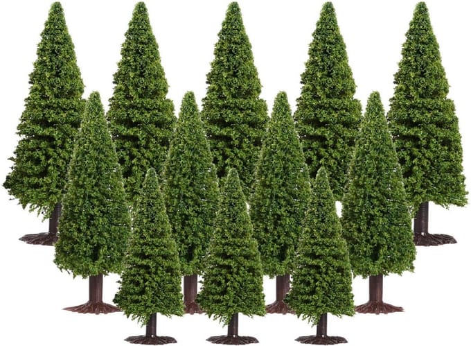 Miniatuur Bomen - Model Bomen - Diorama Bouw - Realistisch Ontwerp - 15 Stuks - Groen