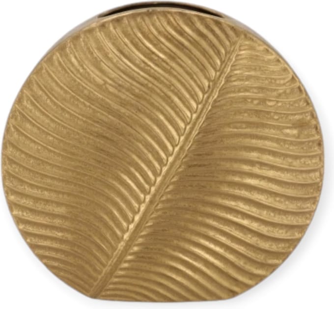 Daan Kromhout - Vaas - Inga - Leaf - Goud - Rond - 33x12x31cm - Keramiek