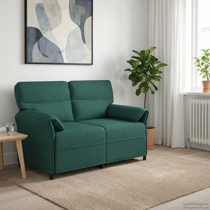 vidaXL - Bank - 100% - polyester - metalen - frame - MDF, - Multiplex