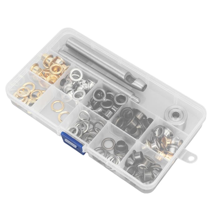 Kit d'œillets à œillets de 8 mm avec 160 œillets métalliques 4 couleurs Prévention de la rouille Kit d'œillets en cuir pour white