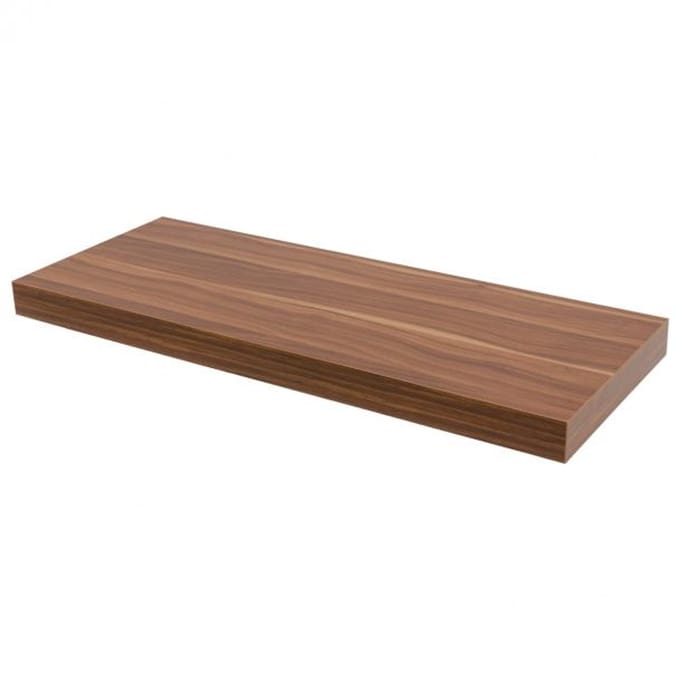 Duraline XL4 Floating Wall Shelf - Walnut MDF 60 x 23.5 x 3.8