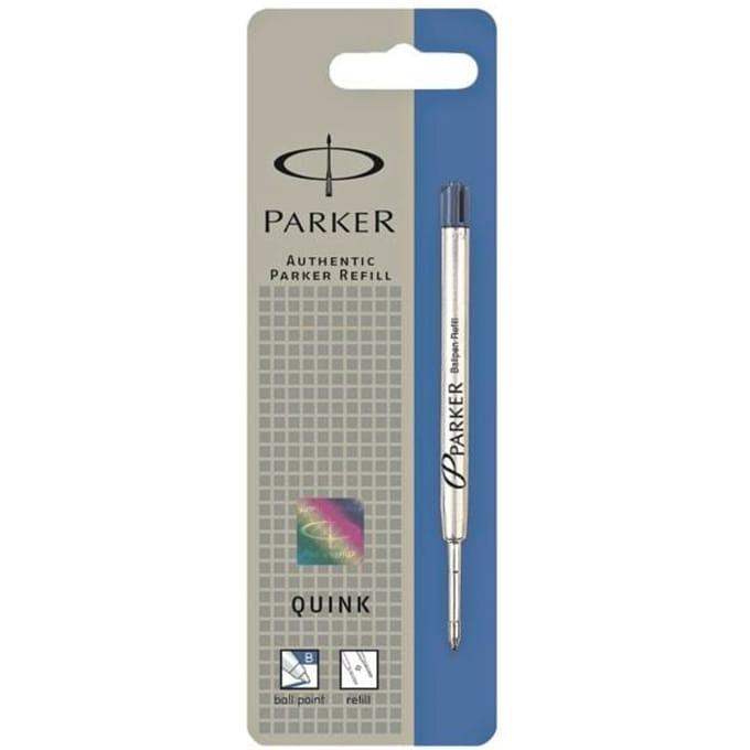 Parker balpenvullingen | broad punt | Blauwe QUINKflow-inkt | 1 stuk