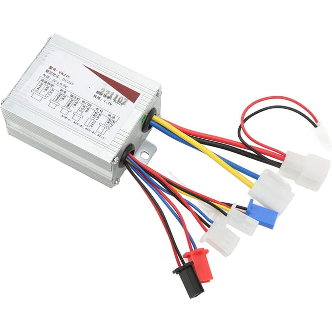 Elektrische Fiets Borstelmotor Controller Goede Warmteafvoer Geborstelde Controller 24V 500W white