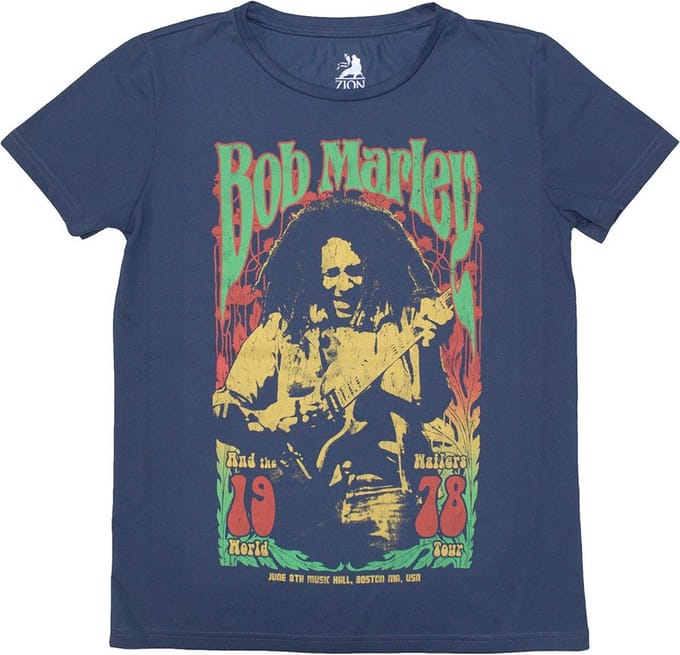 Bob Marley - 1978 Dames T-shirt - M - Blauw