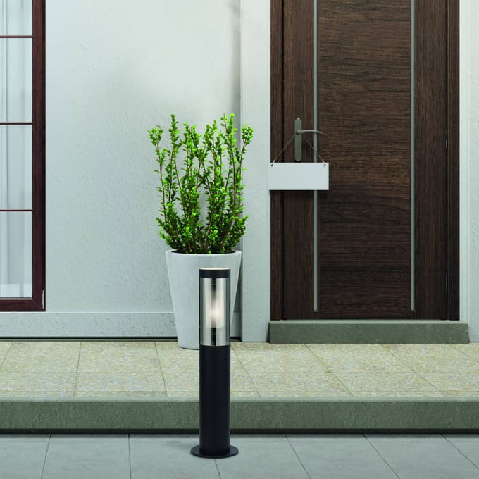 Searchlight Sokkellamp, IP44, zwart, hoogte 45 cm, metaal