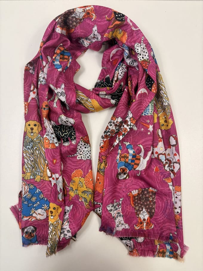 Leuke honden sjaal met glitter 20% katoen / 80% viscose
