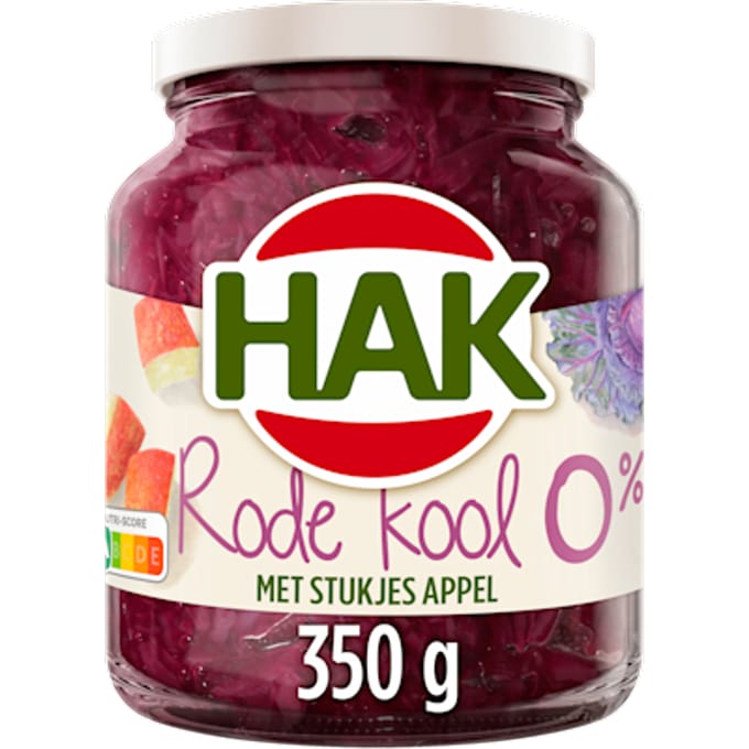 Rode kool met appel 0%