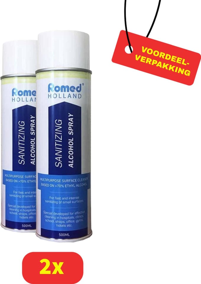 Romed Alcohol Spray - 2 x 500 ml - Voordeelverpakking