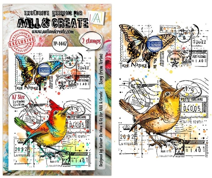 Aall & Create clearstamps A7 - Song from torino